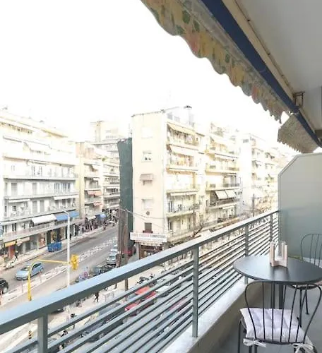 Twin Superior Suites-2nd Floor-balcony-250m Metro Station Salonic